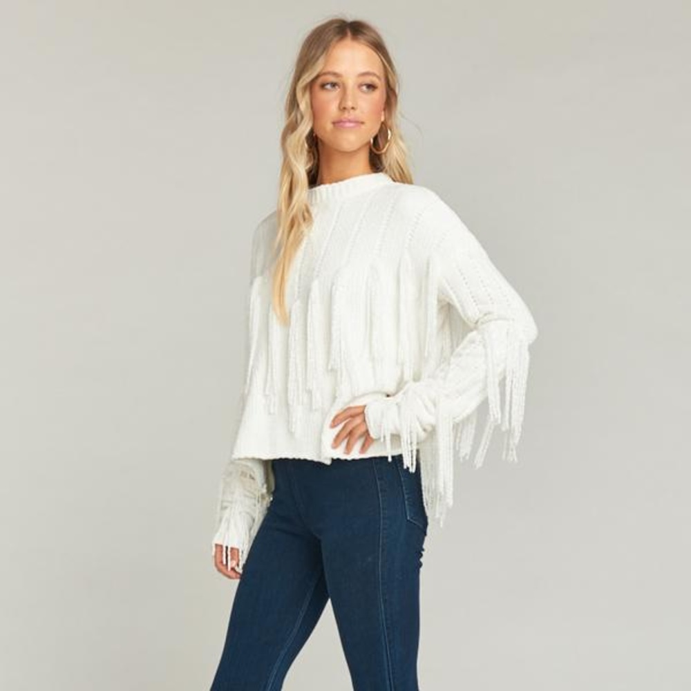 Carlton Crop Fringe Sweater